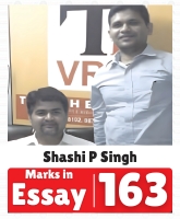 IAS Shashi P Singh UPSC CSE Essay Optional Highest Marks 163