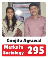 IAS Gunjita Agrawal UPSC CSE Sociology Optional Highest Marks 295