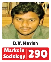 IAS D.V. Harish UPSC CSE Sociology Optional Highest Marks 290