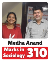 IAS Medha Anand UPSC CSE Sociology Optional Highest Marks 310