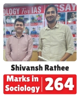 IAS Shivansh Rathee UPSC CSE Sociology Optional Highest Marks 264