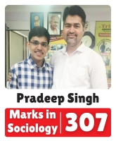 IAS Pradeep Singh UPSC CSE Sociology Optional Highest Marks 307